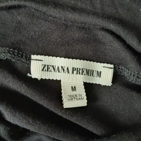 ZENANA PREMIUM T-shirt Dress Midi Minimalist Black Sz M - Picture 9 of 10